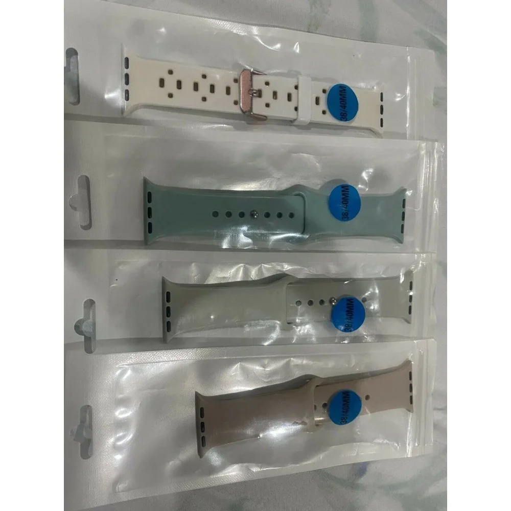 Apple Compatible with Band 38mm 40mm,Sport Silicone Soft Replacement Band